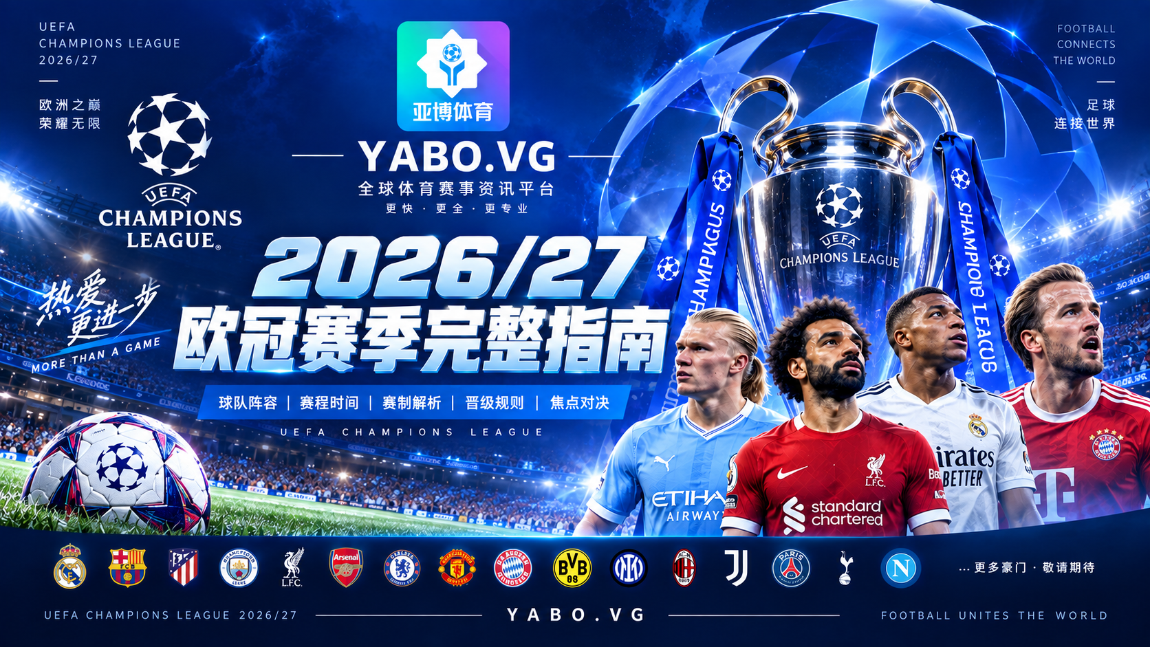 2026/27欧冠完整指南:36支球队、赛制、赛程与晋级规则